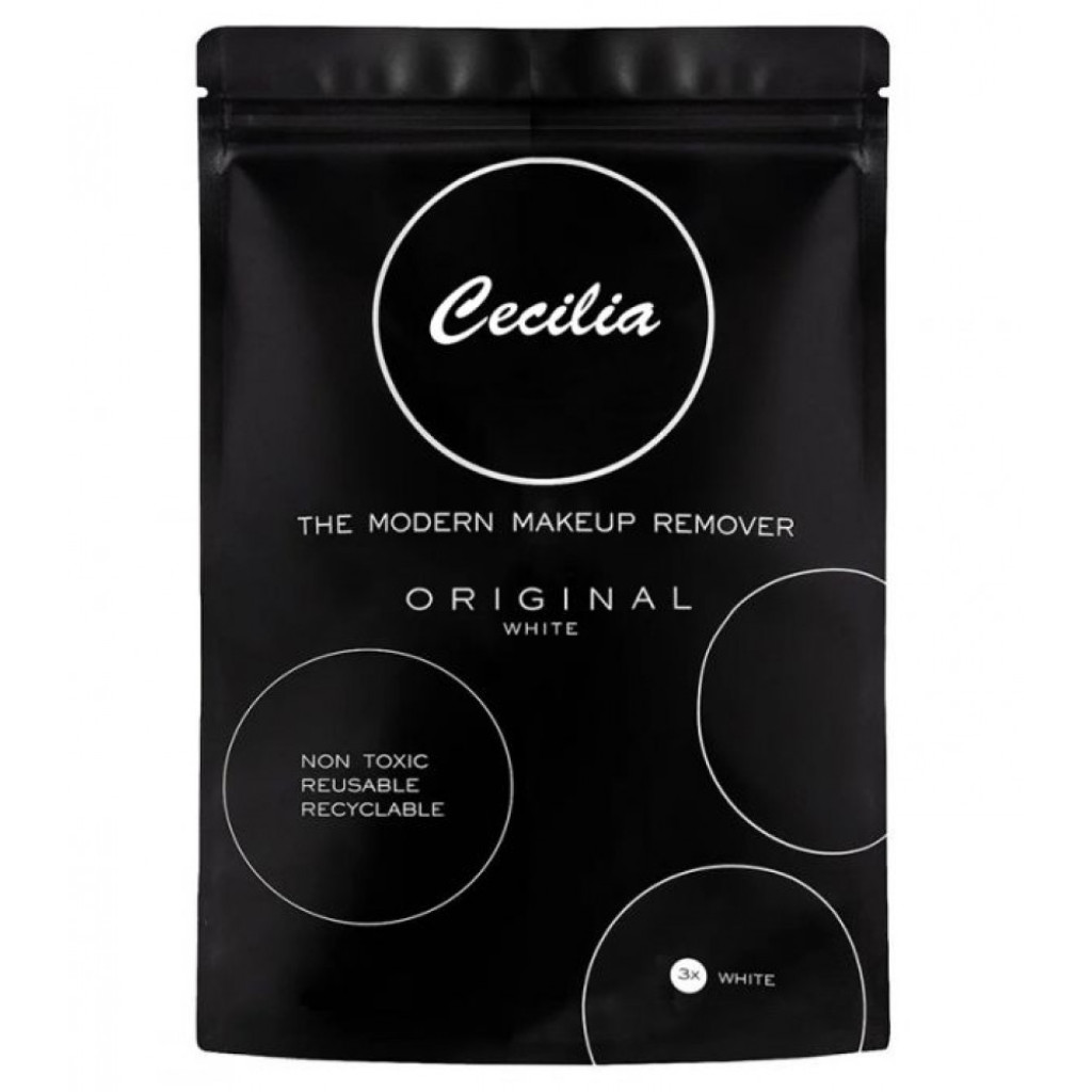 مزيل مكياج 3 فوط قابلة لإعادة الاستخدام بالجريب فروت لون أسود من سيسيليا