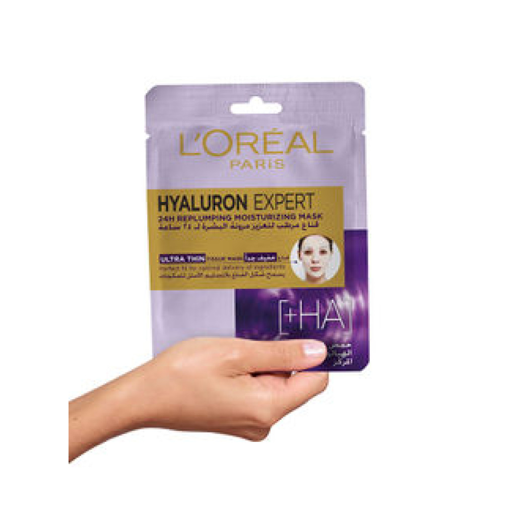 قناع ترطيب الوجه بخلاصة الهيالورونيك من لوريال باريس