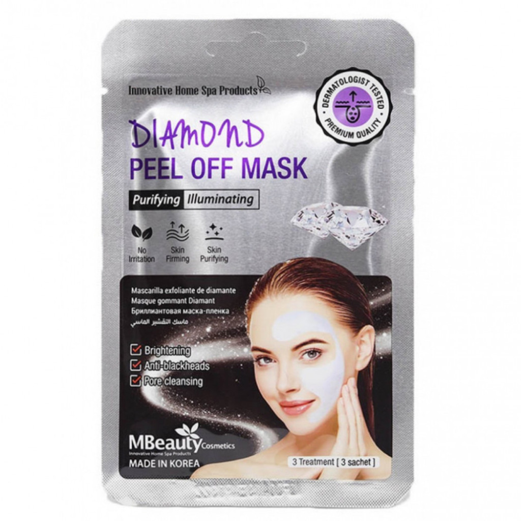 قناع لتقشير الوجه وتفتيحه القناع الماسي 3 قطعة من إم بيوتي