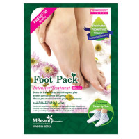 جوارب القدمين للمعالجة المكثفة والتقشير بخلاصة زبدة الشيا والنعناع والفيتامينات من إم بيوتي 