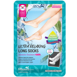 الجوارب الطويلة للقدمين للاسترخاء الفائق والمعالجة المكثفة بخلاصة الأعشاب والنعناع من إم بيوتي 