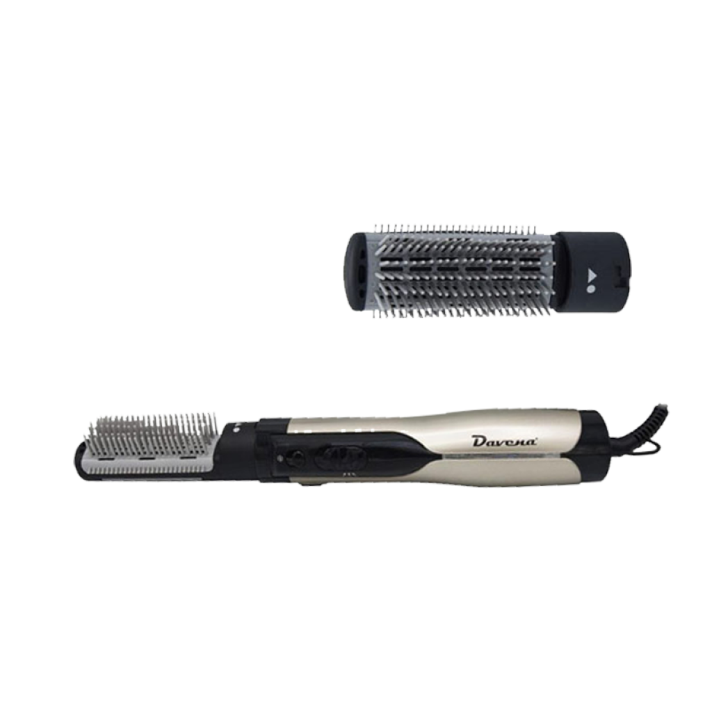 استشوار الشعر حار وبارد بتقنية الايونات مع فرشة واحدة 1000 واط لون ذهبي DV-505  من دافينا