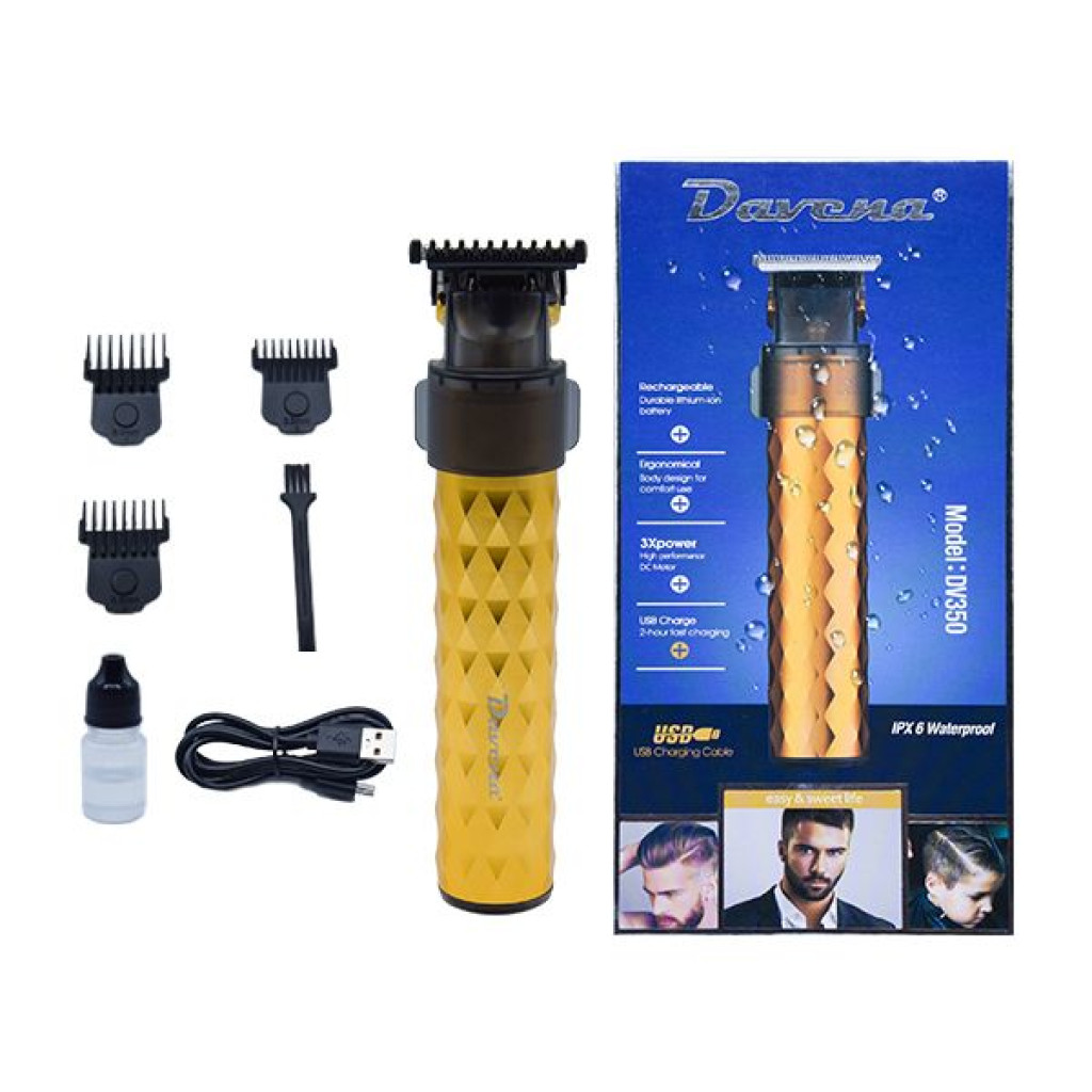 ماكينة حلاقة تنعيم شعر لون ذهبي DV350 من دافينا