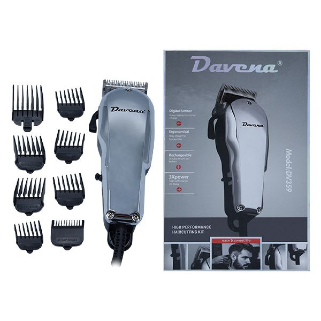 ماكينة حلاقة 8 قطع لون فضي DV359 من دافينا