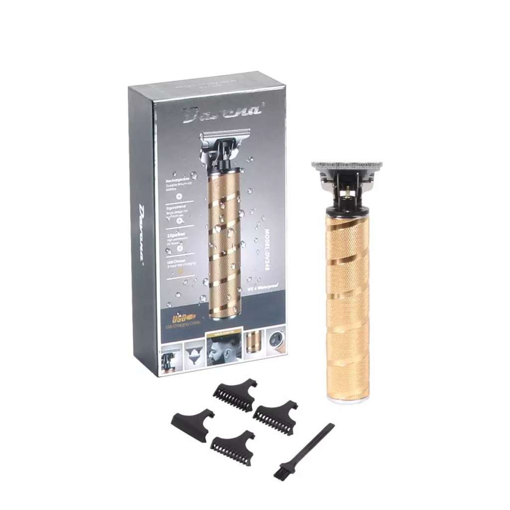 ماكينة حلاقة 6 قطع ذهبي لتنعيم الشعر ومقاومة للماء DV348 من دافينا