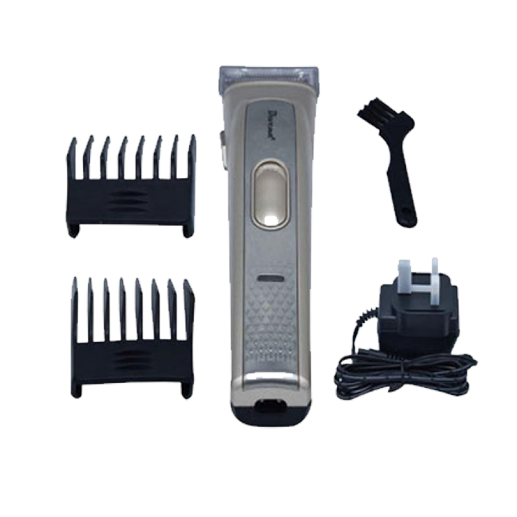 ماكينة حلاقة للشعر والذقن مع أربع ملحقات لون رمادي DV-322 من دافينا