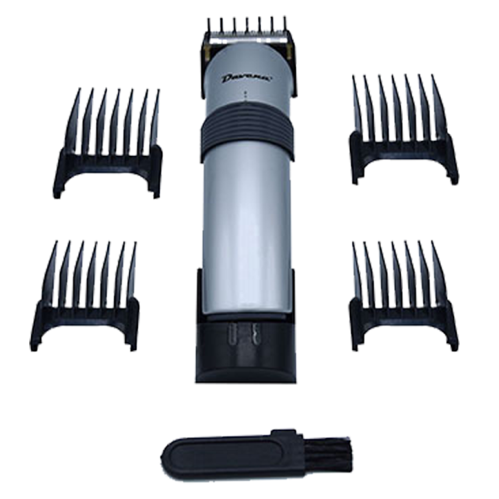 ماكينة حلاقة لقص وتشذيب الشعر 5 في 1 مع 4 رؤوس لون فضي  DV-906 من دافينا