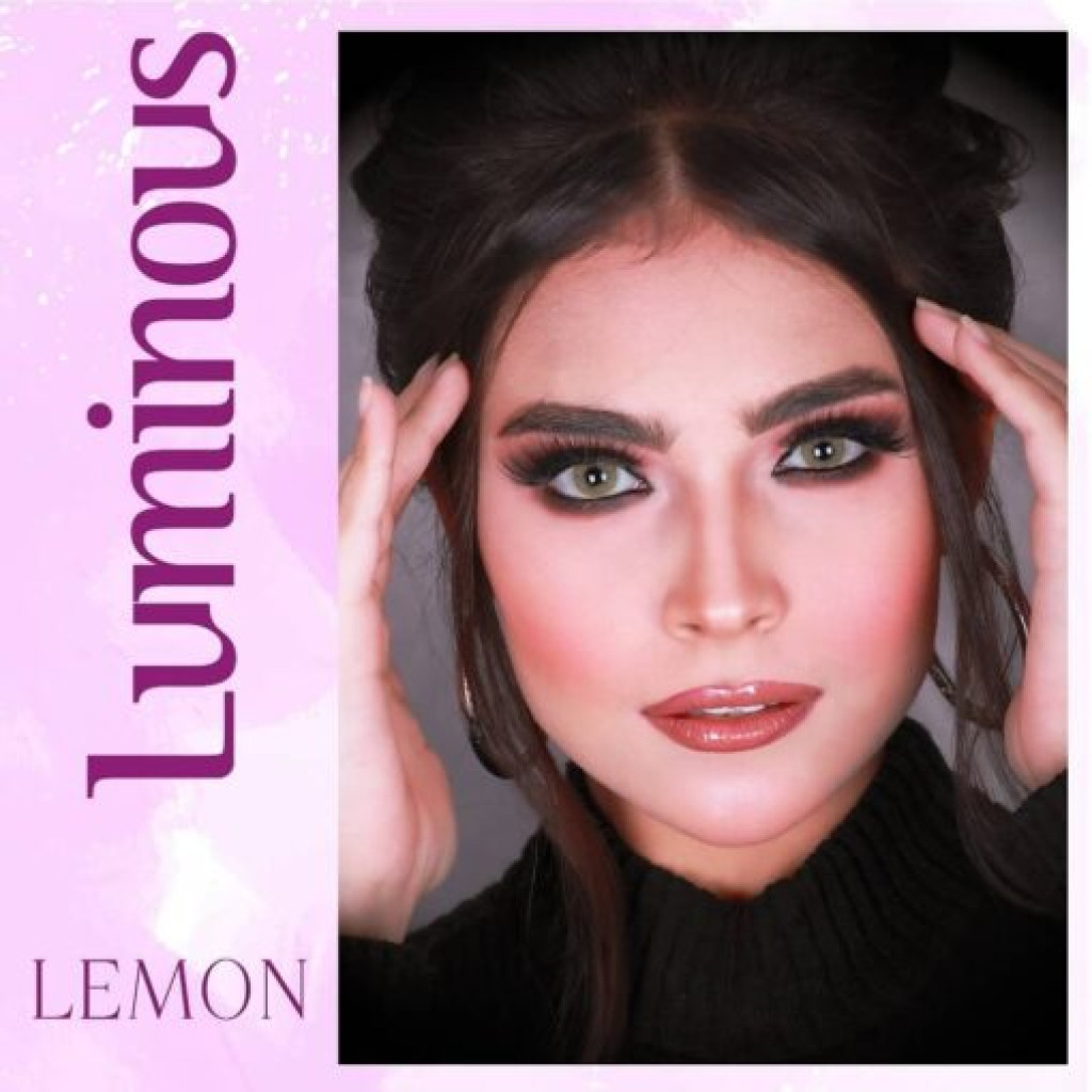 عدسات لاصقة ملونة استخدام 6 شهور - ليمون - من لوميناس