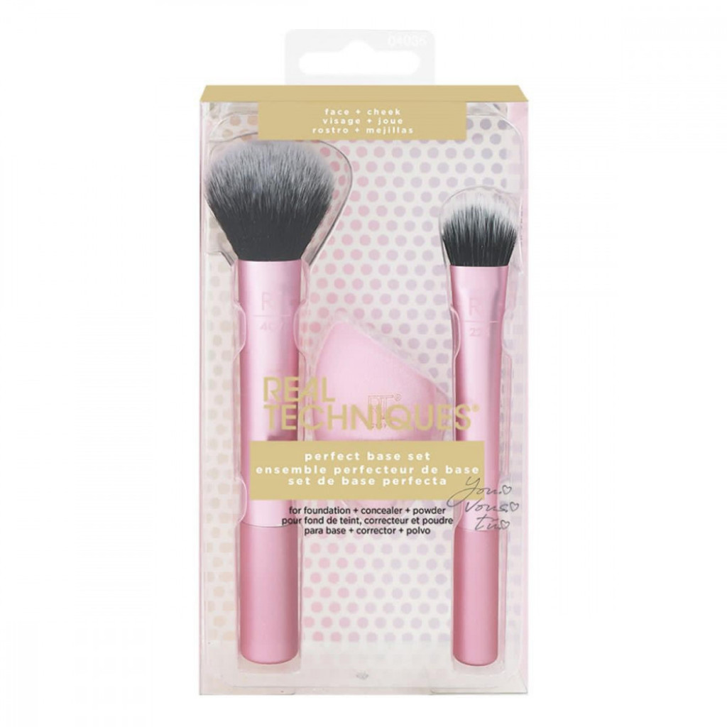 مجموعة فرش الوجه مع اسفنجة من ريل تكنيك