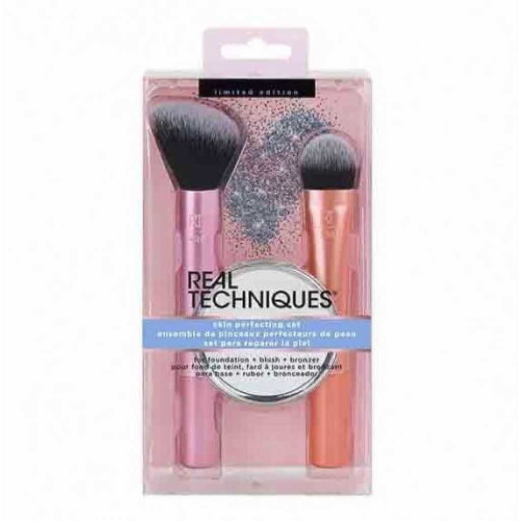 مجموعة فرش الوجه مع مراية من ريل تكنيك