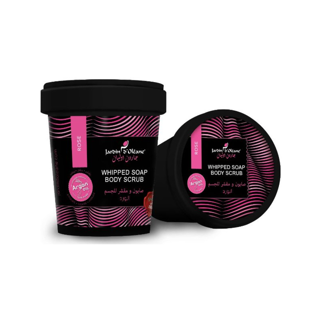 صابون ومقشر للجسم بالورد من جاردن اوليان 500 جرام