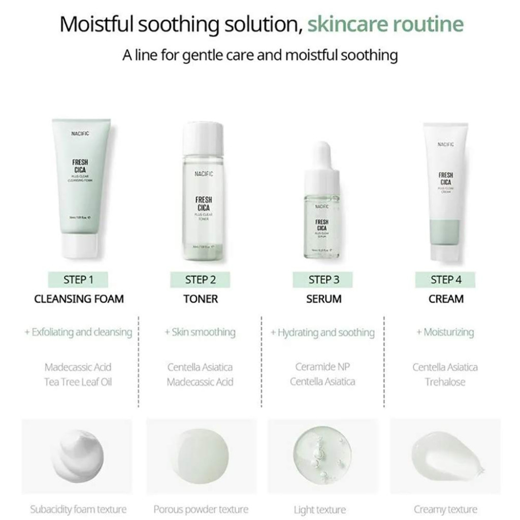 مجموعة فريش سيكا بلص للعناية بالبشرة 4 قطع من ناسيفيك استمتعي ببشرة ناعمة مع مجموعة ناسيفيك الفعالة