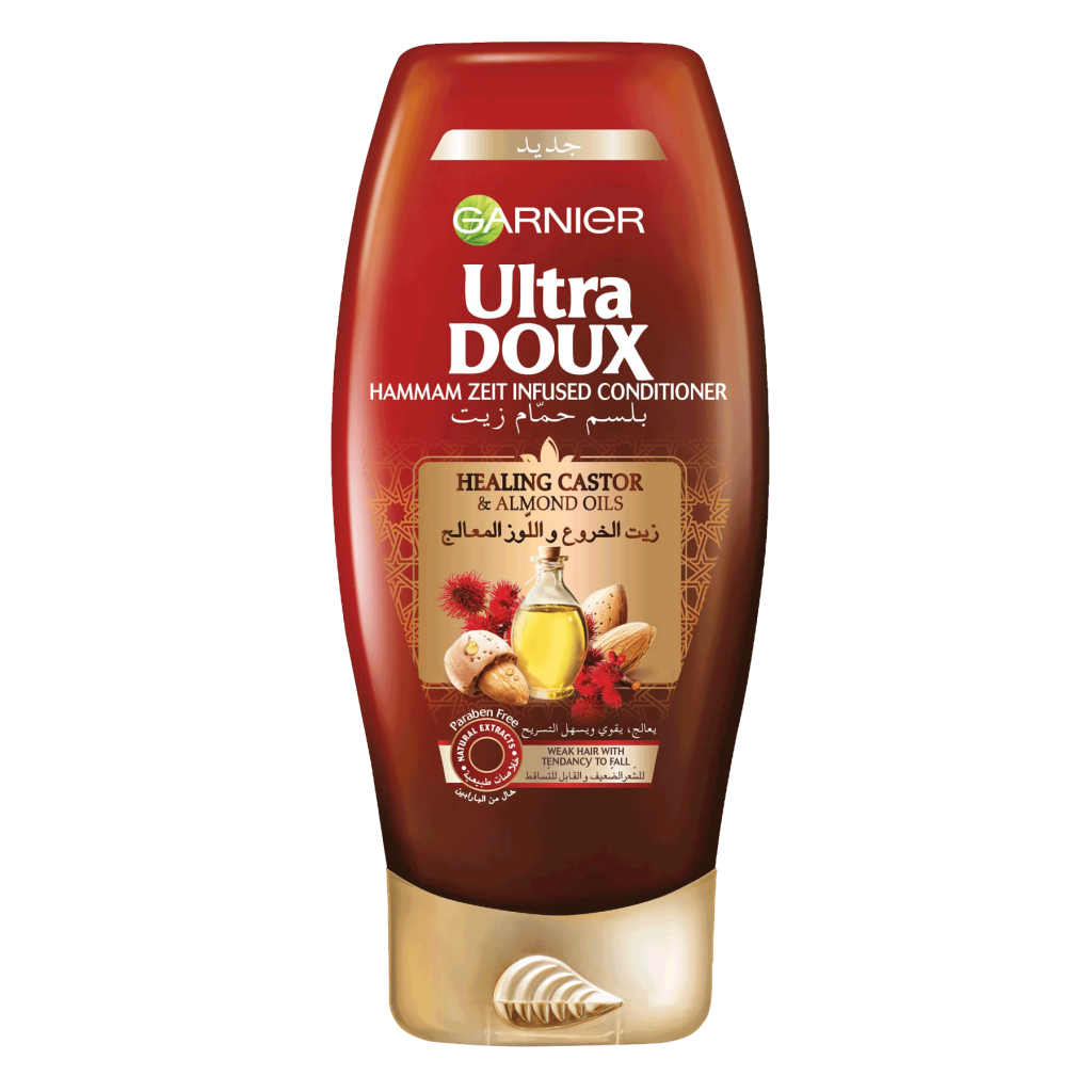 شامبو الترا دو حمام زيت بزيت الخروع واللوز المعالج من قارنييه - 200 مل