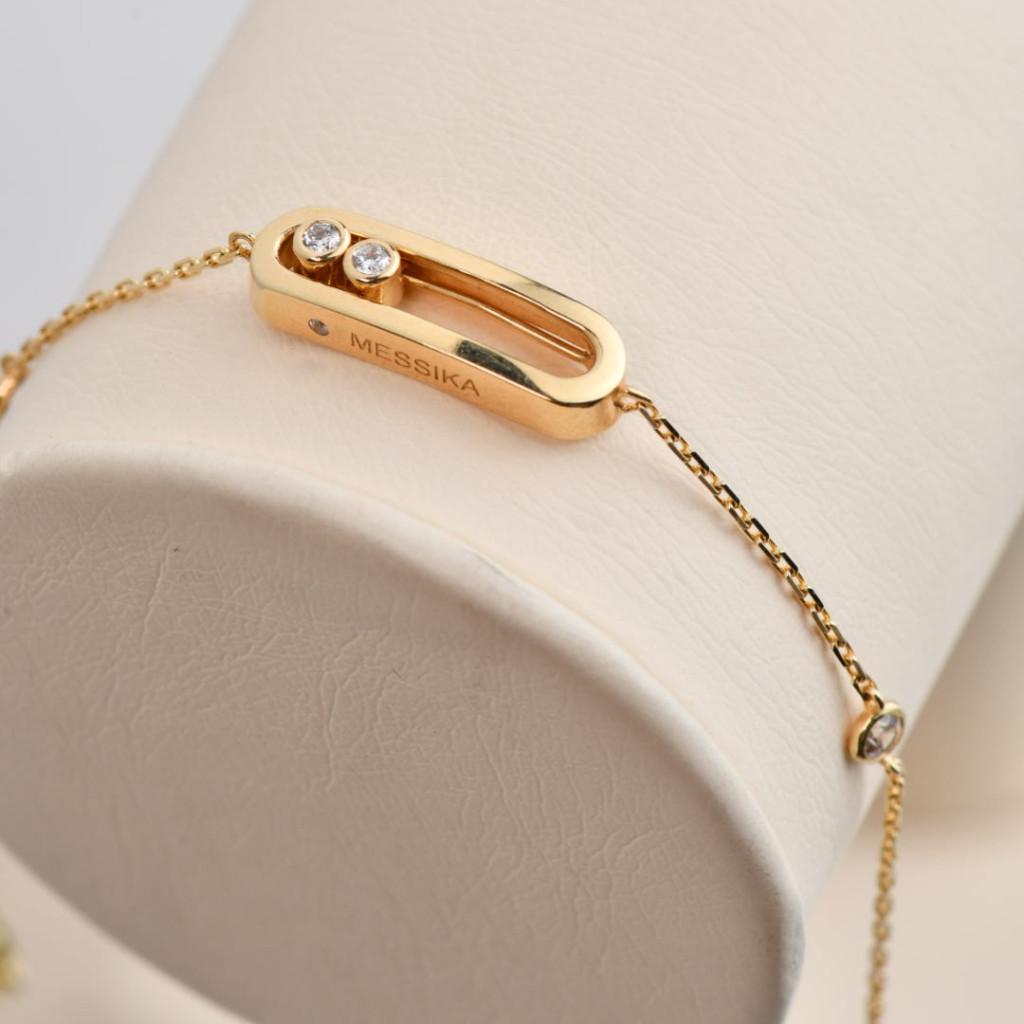 ميسيكا سوار أونو من الذهب الأصفر عيار 18 والألماس من MESSIKA