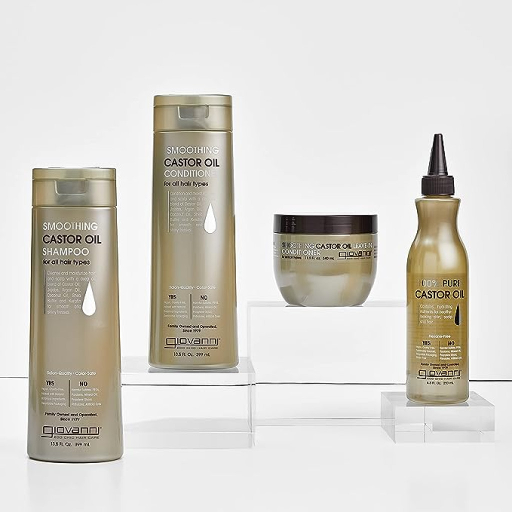 بلسم تنعيم الشعر بزيت الخروع لكل انواع الشعر من جيوفاني  399 مل