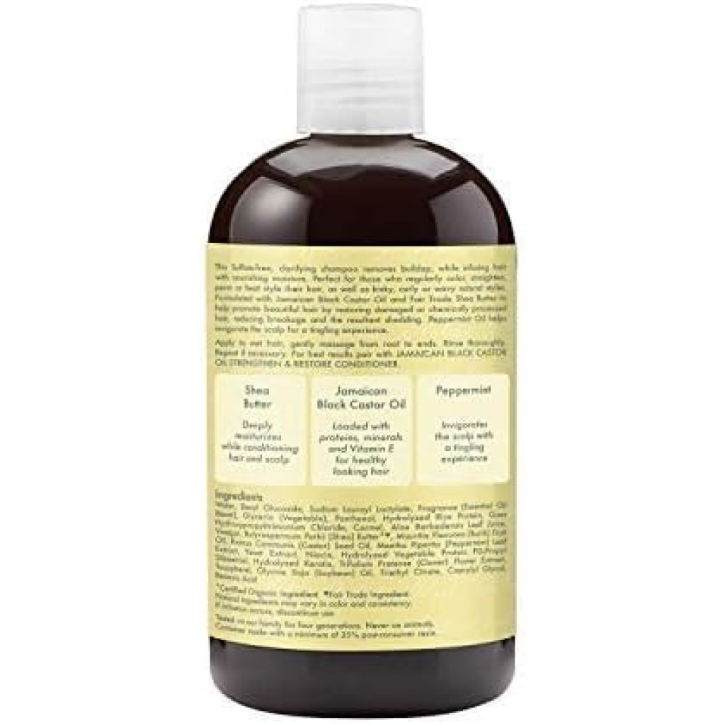 شامبو زيت الخروع الجامايكي الاسود لتقوية واعادة نموه للجنسين من شيا مويستشر  384 مل