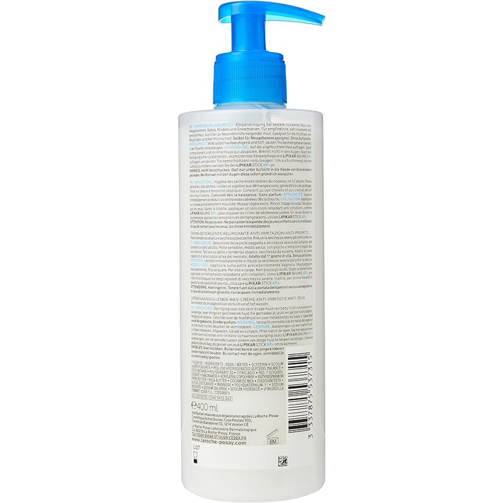 غسول كريمي منظف للجسم من ليبيكار لا روش بوزيه - 400 مل