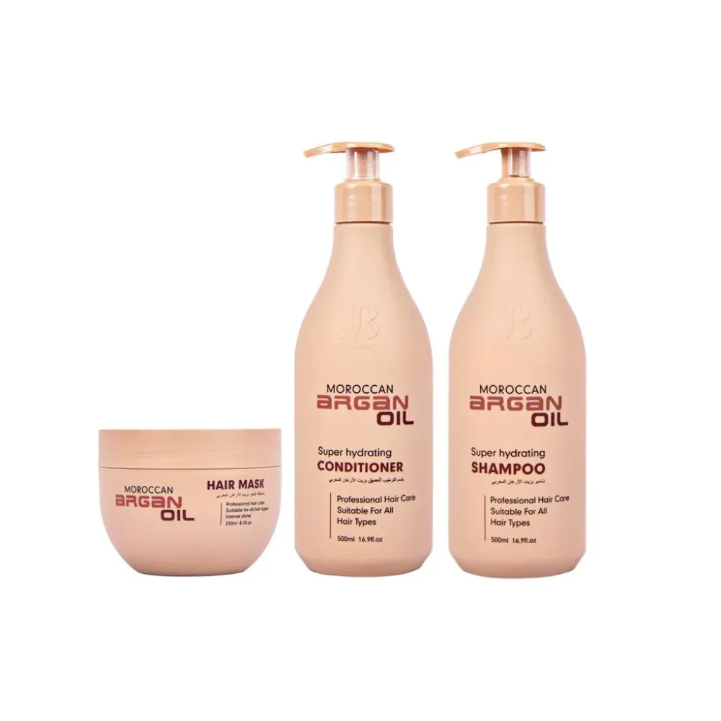 مجموعة جي بي مكونة من 3 قطع للعناية و ترطيب الشعر الحجم الكبير