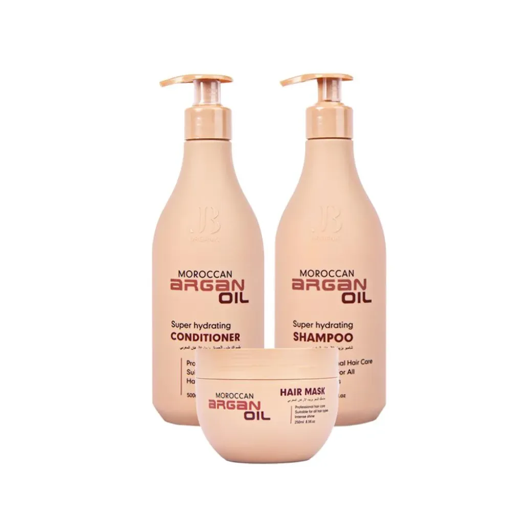 مجموعة جي بي مكونة من 3 قطع للعناية و ترطيب الشعر الحجم الكبير