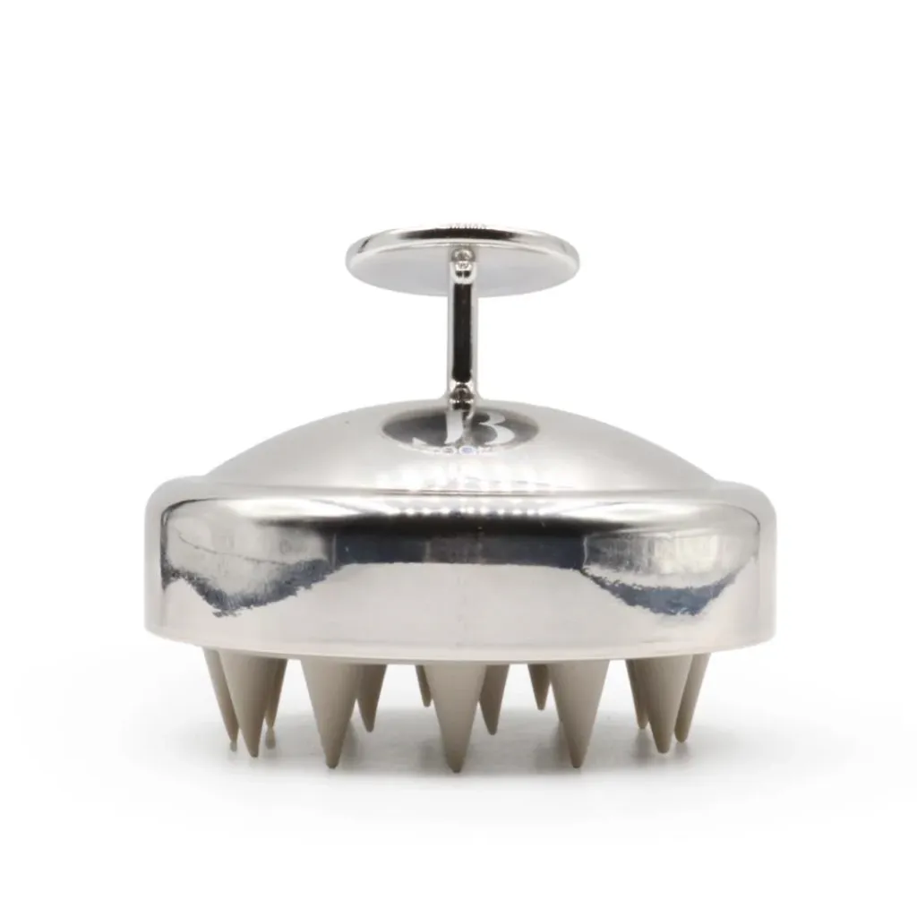 جي بي اورجانيك فرشاة وتدليك فروة الرأس فضي