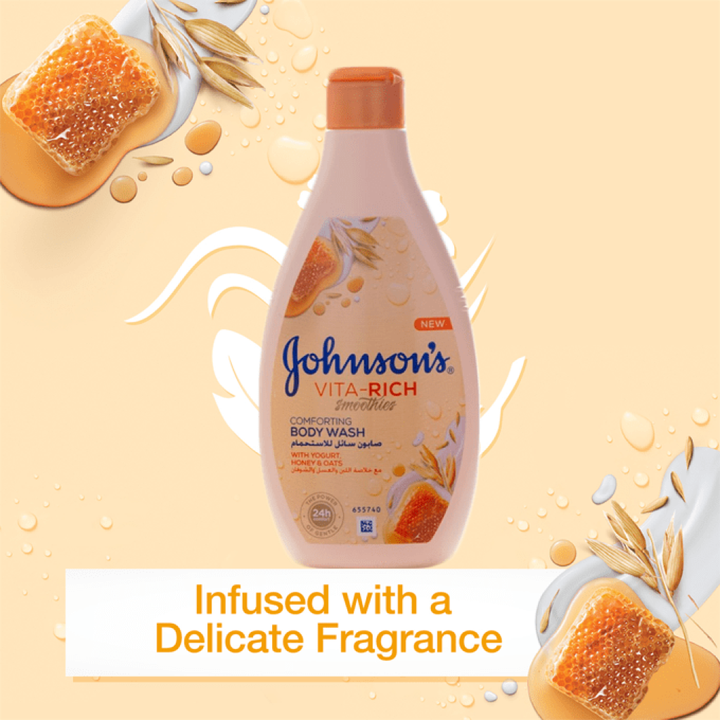 صابون سائل للاستحمام فيتا ريتش مع خلاصة اللبن والعسل والشوفان من جونسون - 250 مل