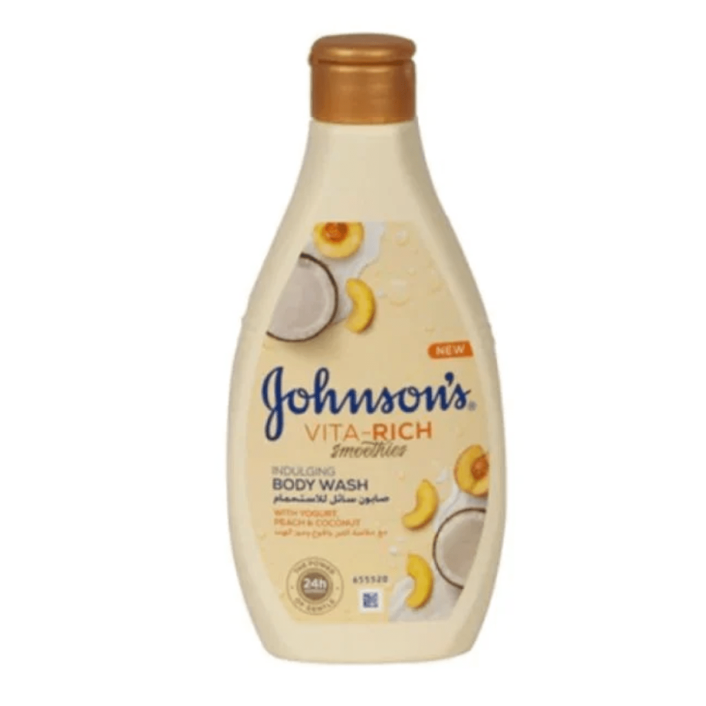 صابون سائل للاستحمام فيتا ريتش مع خلاصة اللبن والخوخ وجوز الهند من جونسون - 250 مل