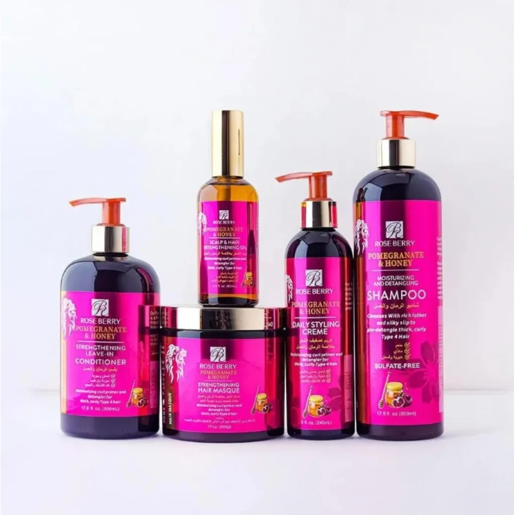 بكج العناية بالشعر بخلاصة الرمان والعسل من روز بيري (5 قطع)