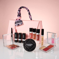 مجموعة المكياج من كارينا التي تتكون من 9 أصناف في علبة أنيقة تبدو مميزة حقًا،