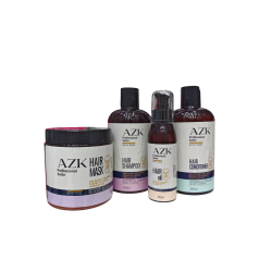 مجموعة أزاك بالكافيين وزيت الأرقان وزيت الزيتون لإعادة بناء خلايا الشعر