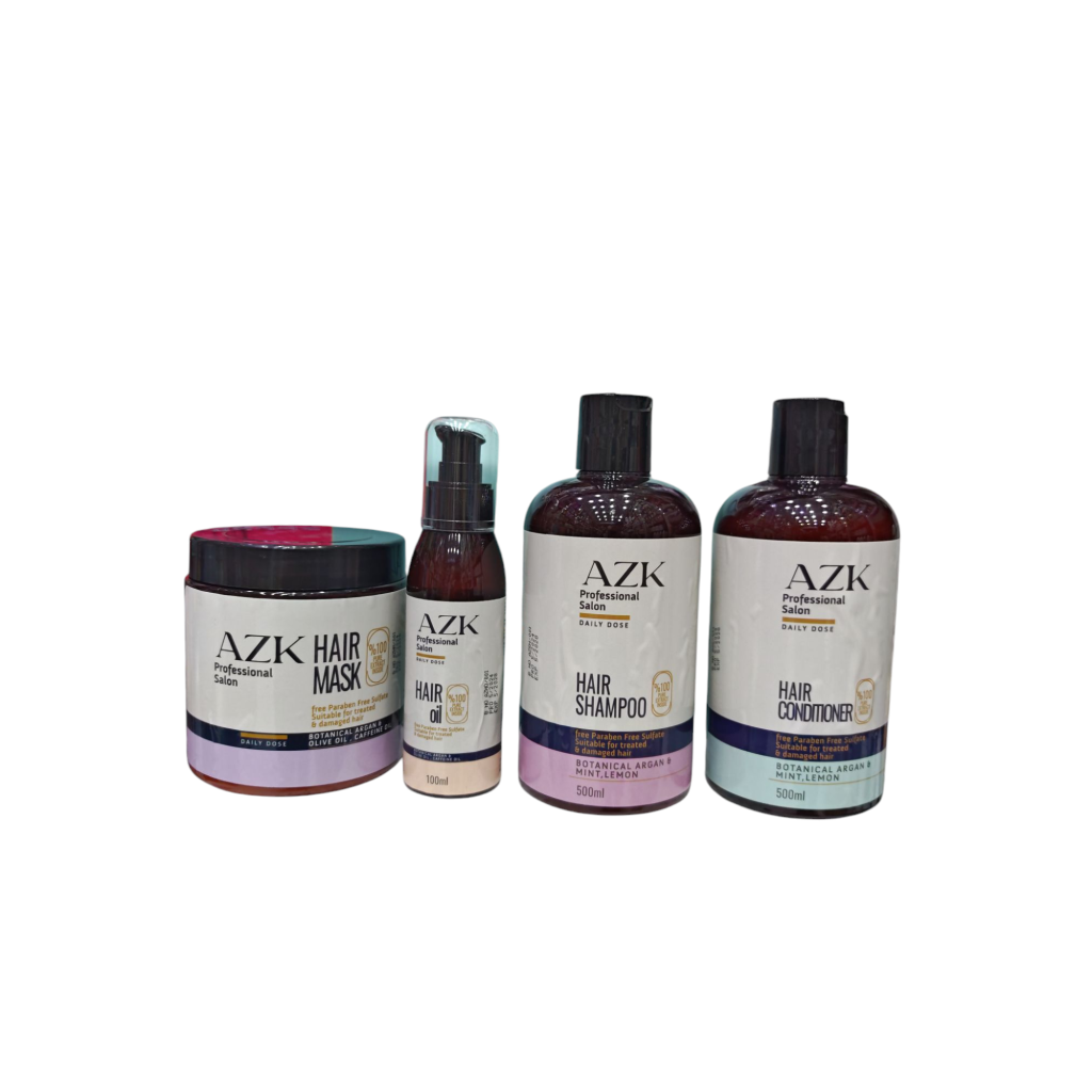 مجموعة أزاك بالكافيين وزيت الأرقان وزيت الزيتون لإعادة بناء خلايا الشعر