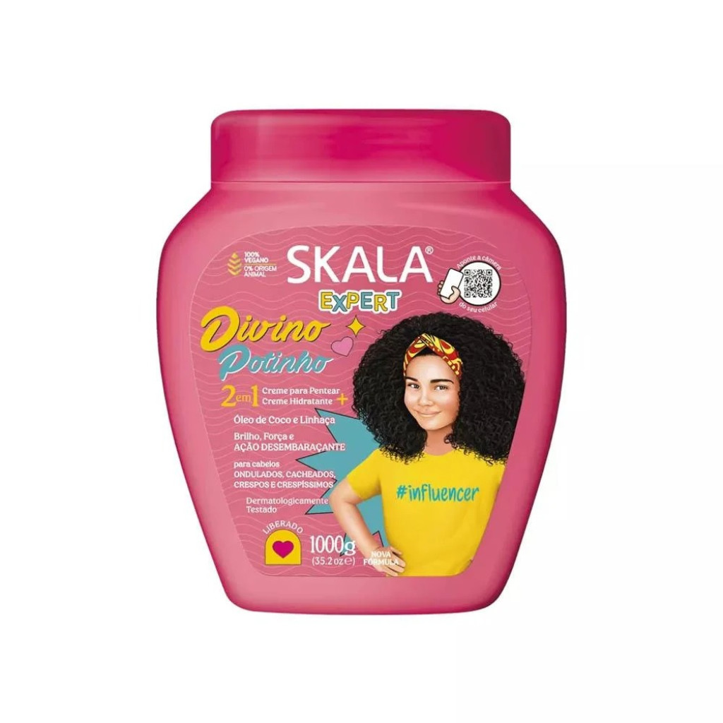 سكالا كريم لشعر الاطفال لترطيب وفك تشابك الشعر المموج والمجعد - 1000 جرام 