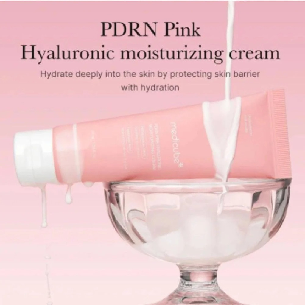 كريم مرطب بحمض الهيالورونيك الوردي من ميديكيوب -50مل
