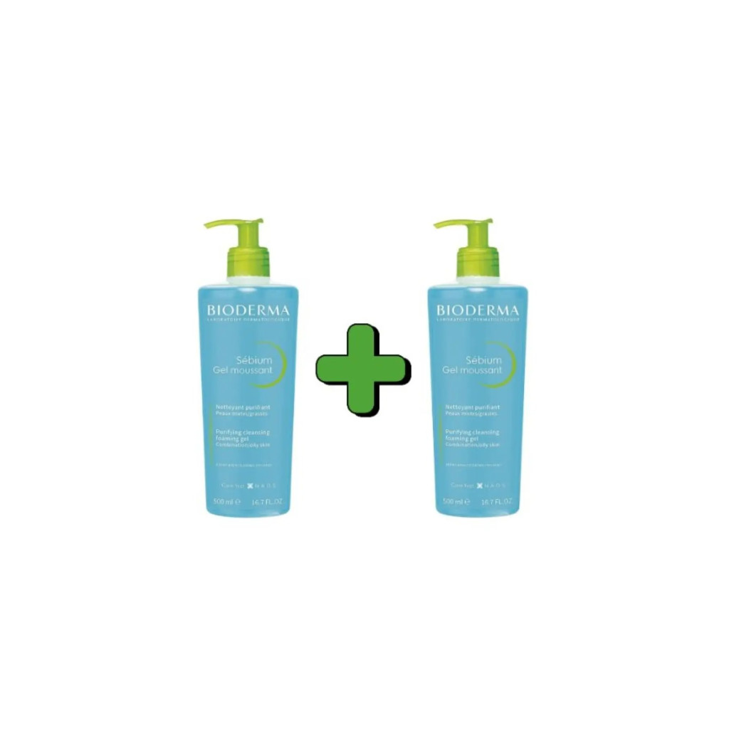 جل سيبيوم رغوي - جل منظف للبشرة المختلطة والدهنية 500 مل عبوتين 