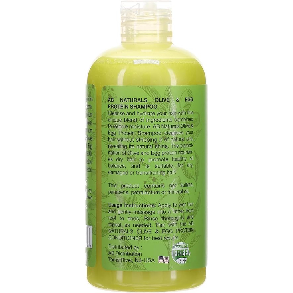 شامبو لتغذية الشعر بخلاصة بروتين البيض وزيت الزيتون من آبي ناتشورالز 479 مل