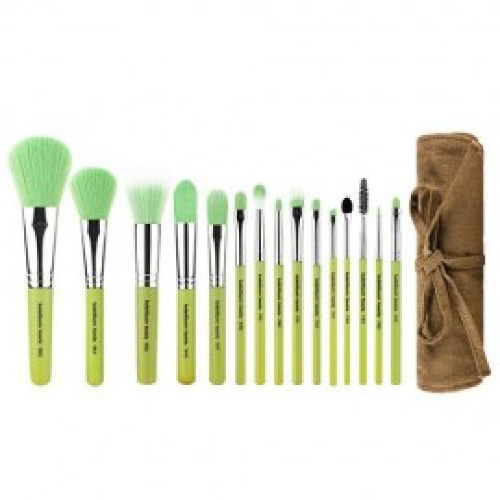 طقم فرش أخضر مكياج احترافية  من بديليوم تولز – 15 فرشة