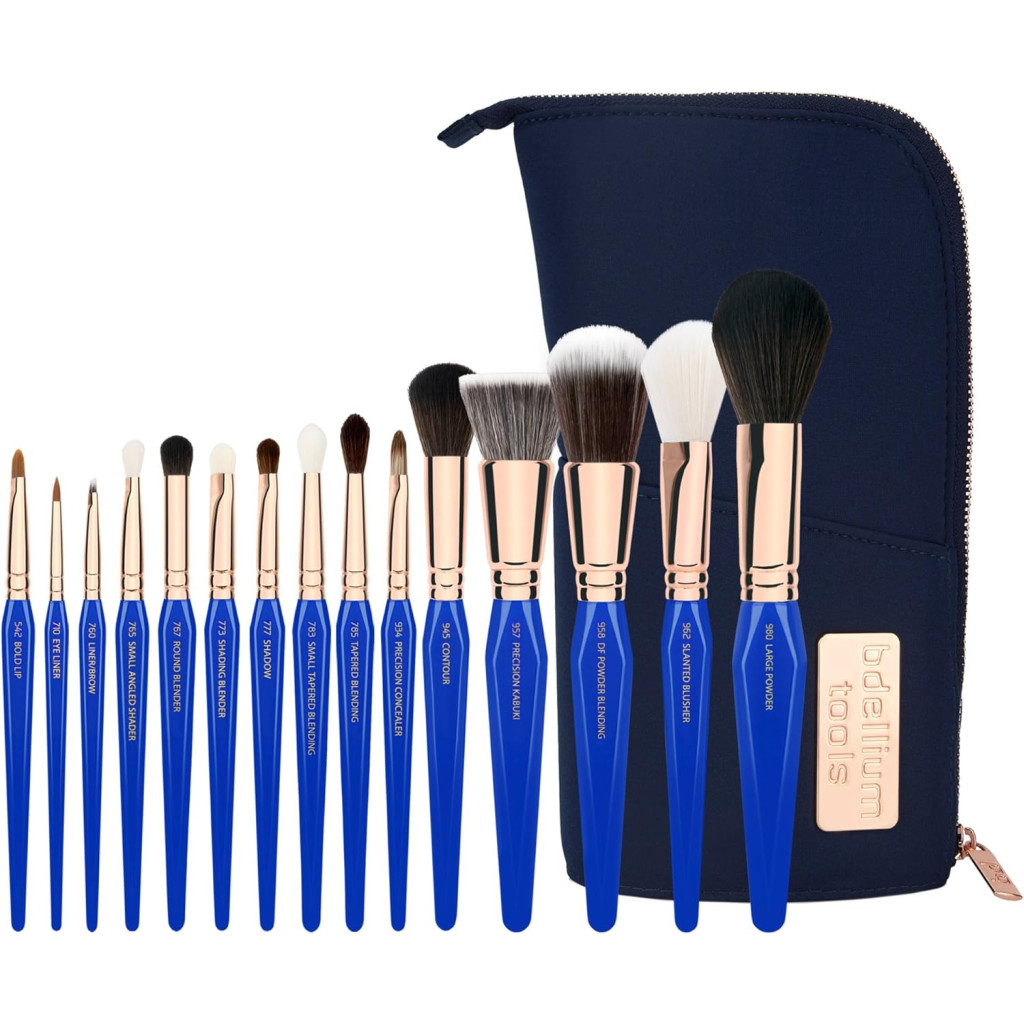 مجموعة فرش مكياج جولدن تريانجل كاملة من بدليام تولز- 15 قطعة