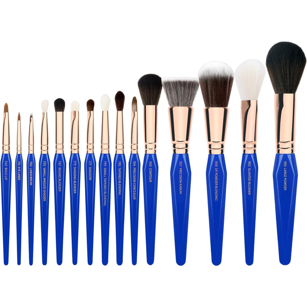 مجموعة فرش مكياج جولدن تريانجل كاملة من بدليام تولز- 15 قطعة