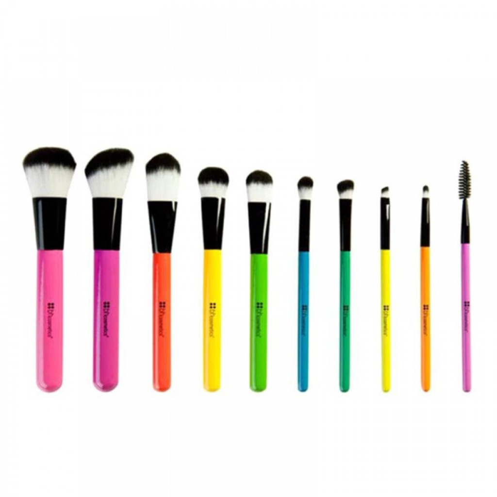 طقم فرش مكياج بوب ارت مكون من 10 قطع من بي اتش كوزماتيكس