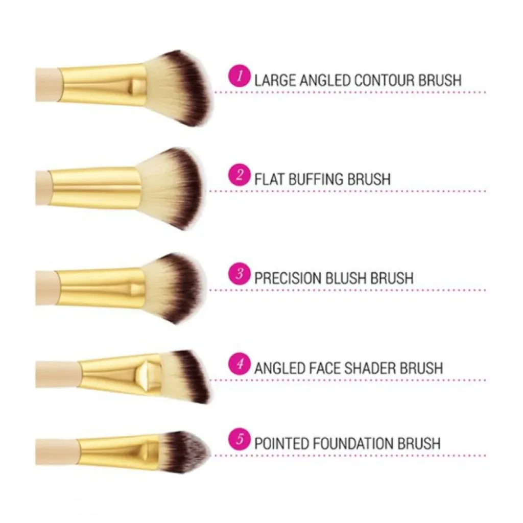 مجموعة فرش ستادد كوتشور لون بيج من بي اتش كوزمتكس - 12 قطعة