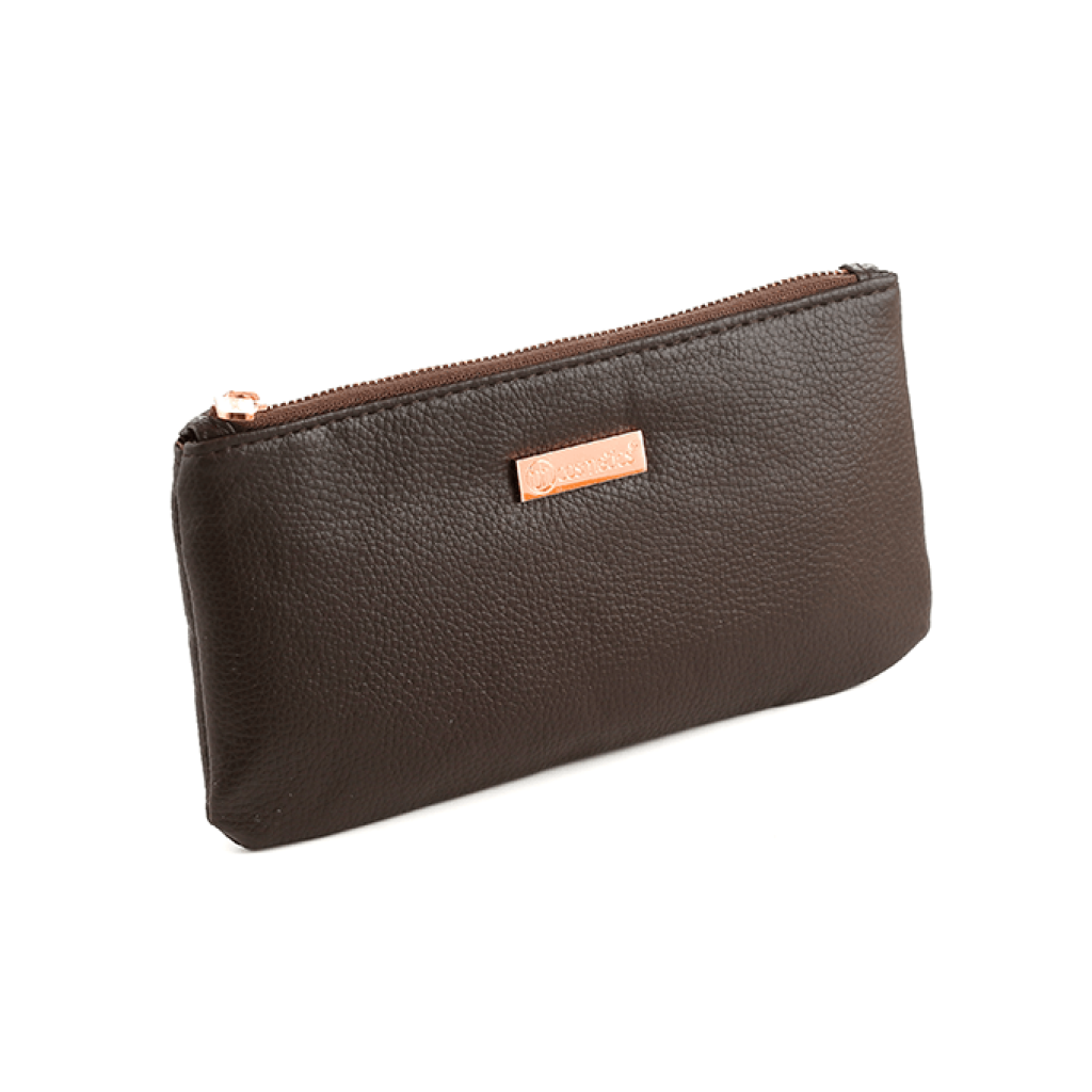 مجموعة فرش مكياج وجه من بي اتش - 12 فرشاة مع حقيبة باللون البني