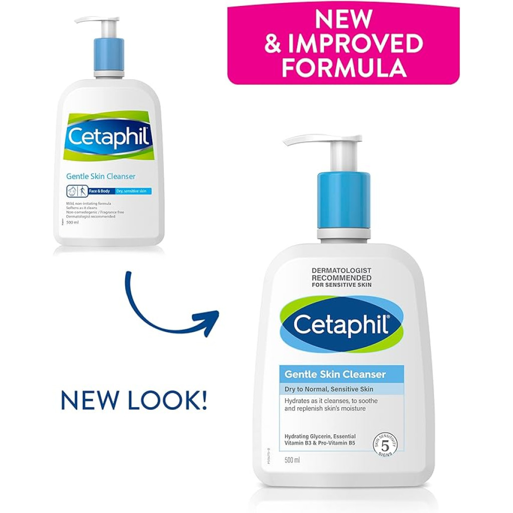منظف لطيف للجسم والوجه مع النياسيناميد للبشرة الجافة والحساسة من سيتافيل - 236 مل