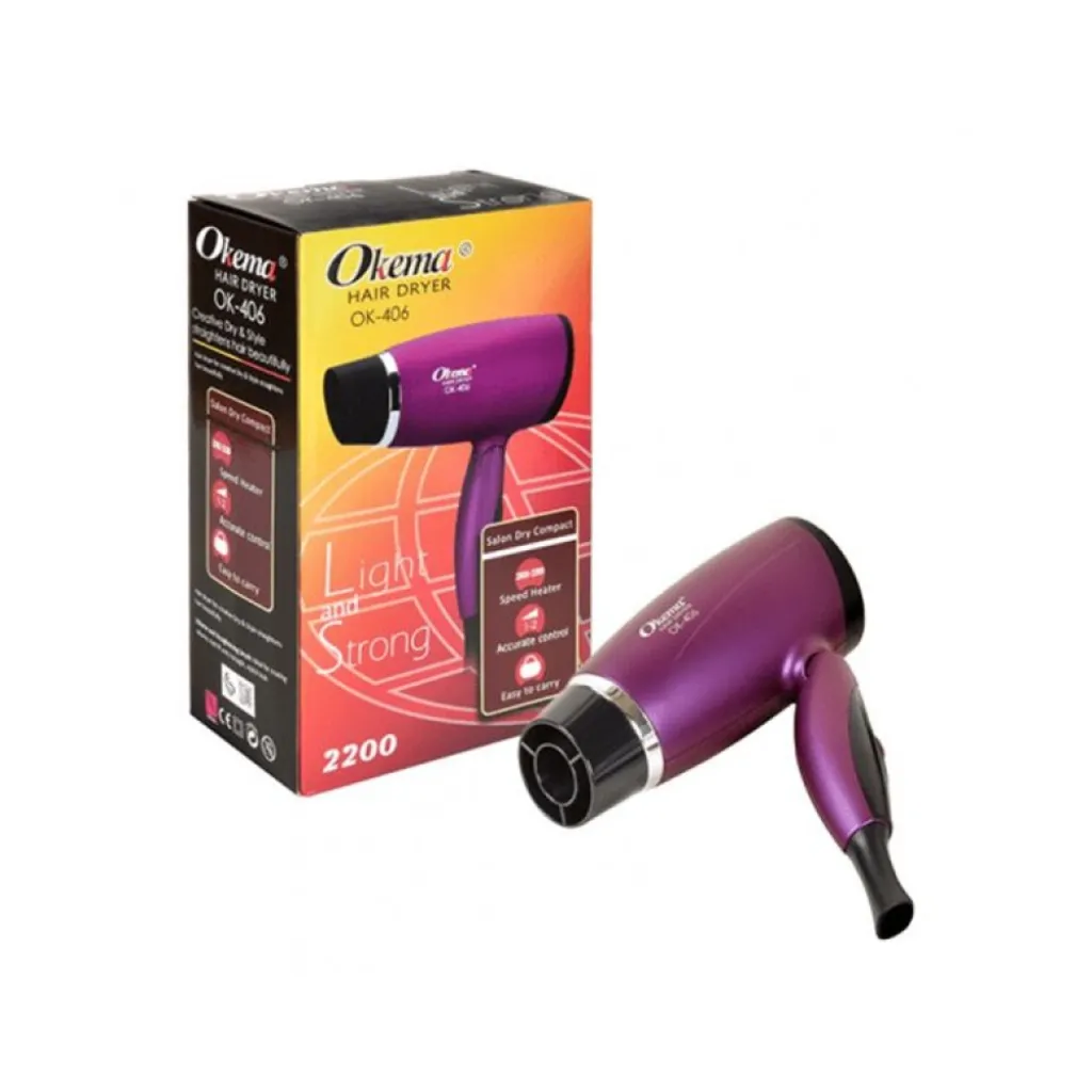 مجفف الشعر هوائي ميني اوكيما OK406