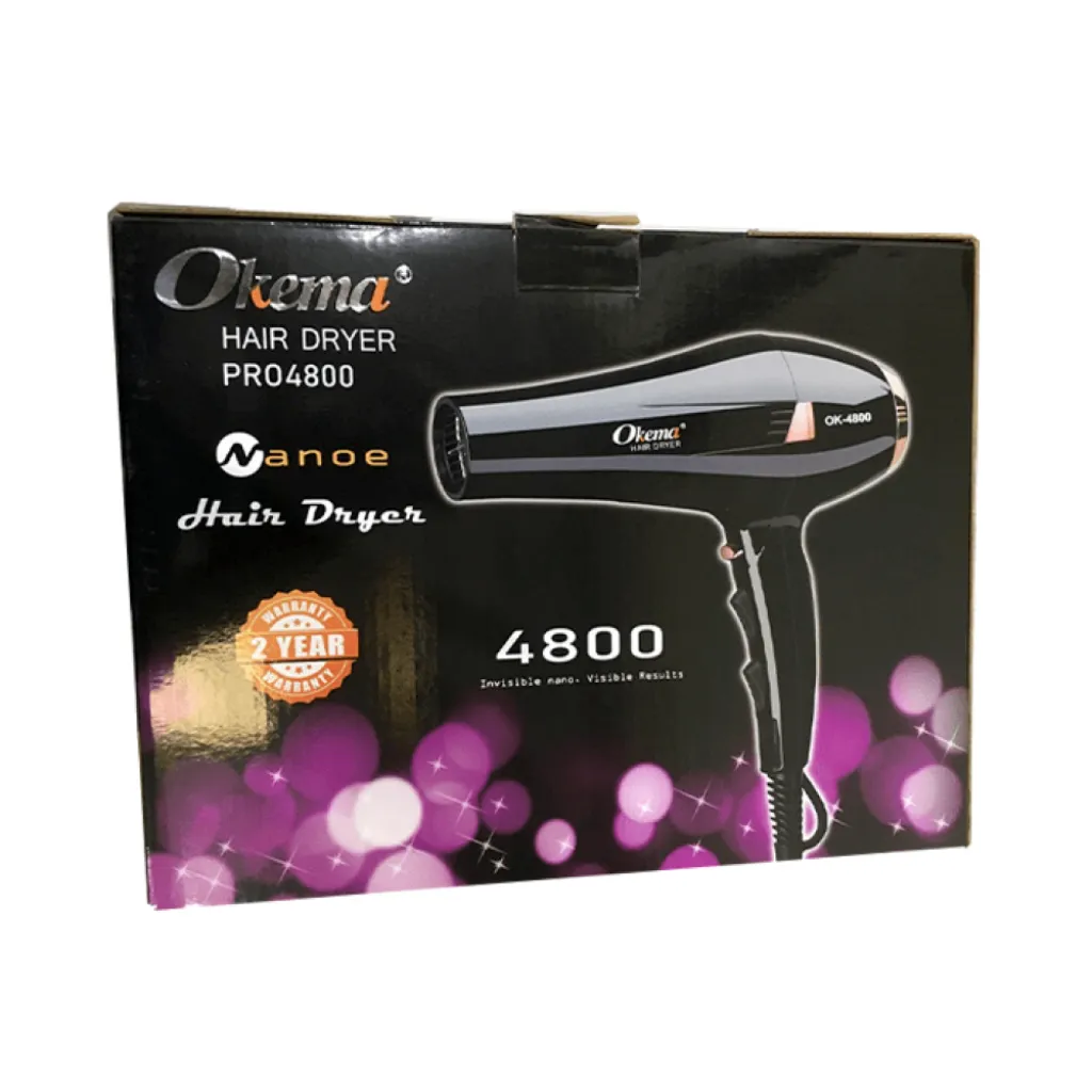 مجفف شعر برو من اوكيما OK-4800 تقنية النانو