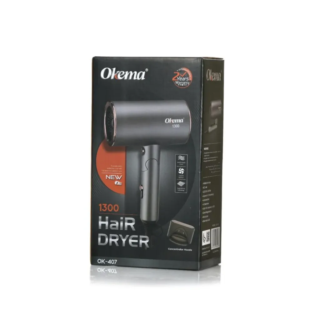 مجفف الشعر ميني قابل للطي من اوكيما - OK407