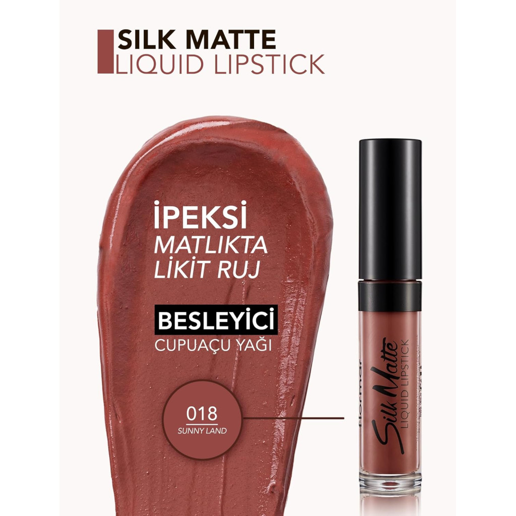 احمر شفاه سائل غير لامع من فلورمار، 18 ساني لاند