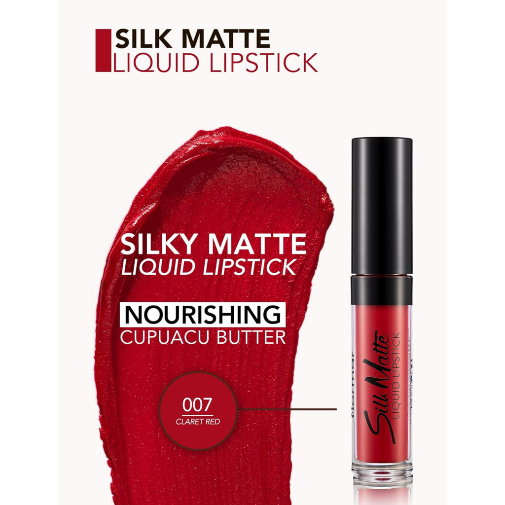 أحمر شفاه سائل  مطفي من فلورمار بلون 07 كلاريت ريد