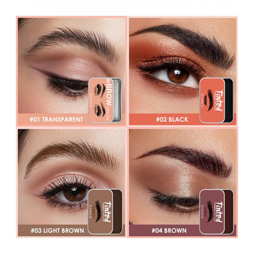 صابون لتصفيف وتلوين الحواجب 03 بني فاتح من او تو او 3 قطع