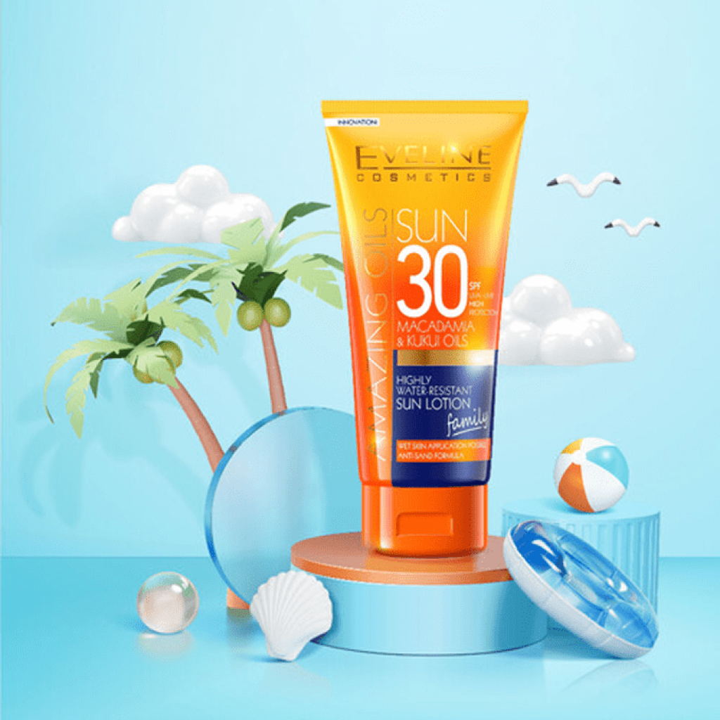 لوشن اميزينج اويلز الحماية من الشمس بعامل SPF30 مقاوم للماء من ايفلين - 200مل