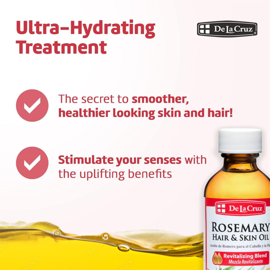 زيت الروزماري للشعر والبشرة من دي لا كروز - 59مل