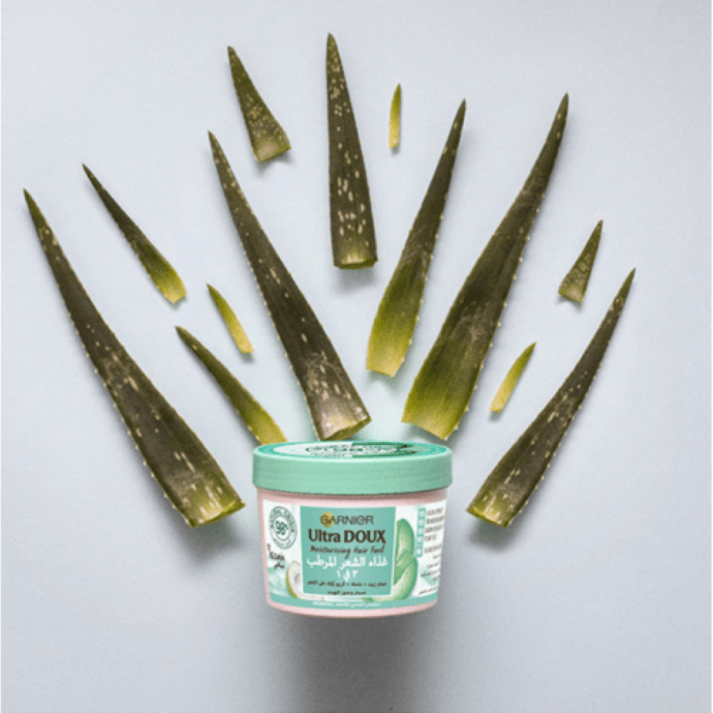 الترا دو غذاء الشعر المنعم 3 في 1 بالصبار من قارنييه - 390مل